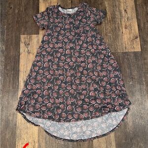 LuLaRoe Pink Flutter Sleeve Midi Sundress